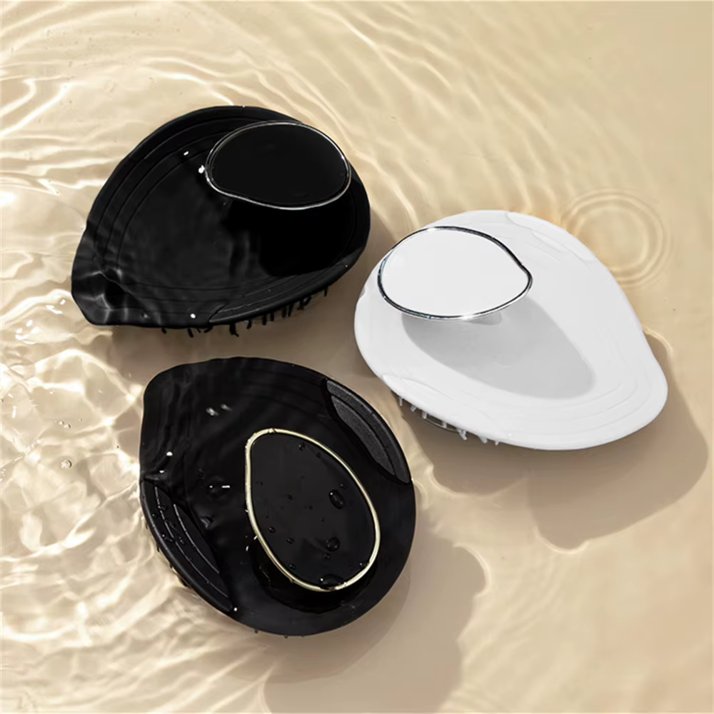 Brosse à shampoing en Silicone pour Massage du cuir chevelu, 1 pièce, essentiel pour le lavage des cheveux à la maison, pour un nettoyage en profondeur et un Massage relaxant du cuir chevelu