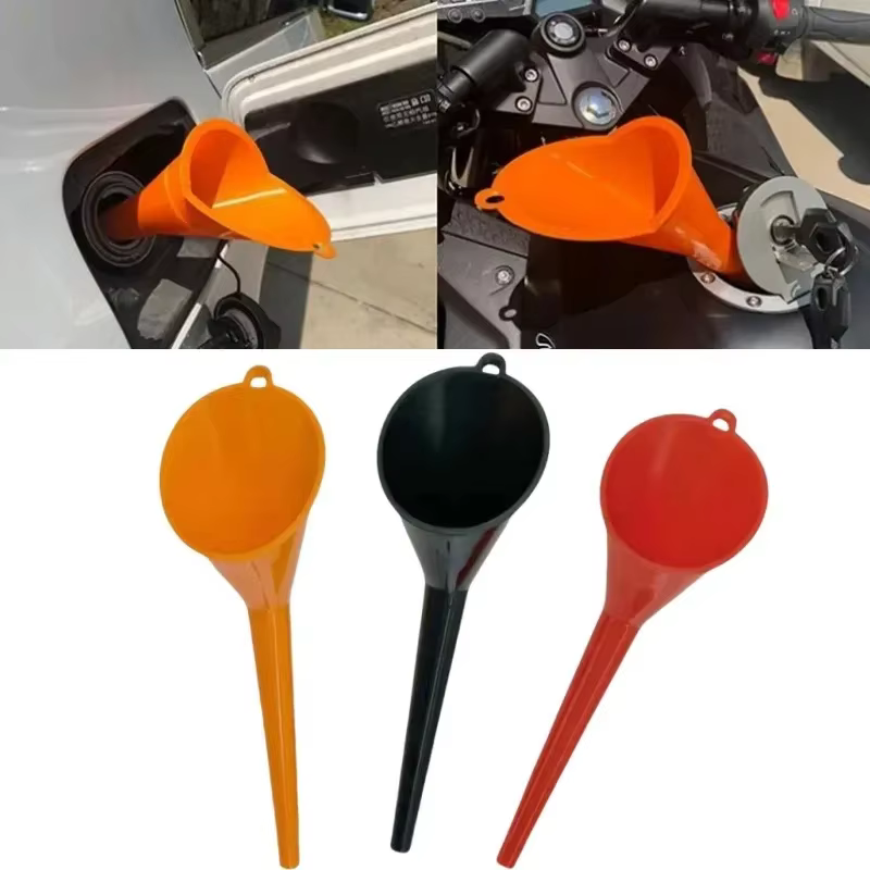 Entonnoir à tige longue pour voiture, outils de remplissage d'huile et de carburant, entonnoir d'huile en plastique anti-éclaboussures, outils de ravitaillement de moto, accessoires automobiles