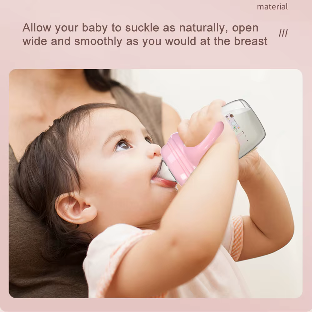 Biberons pour bébé, biberon de lait Anti-chute avec paille, biberon Anti-chaud avec poignée, alimentation du lait pour bébé
