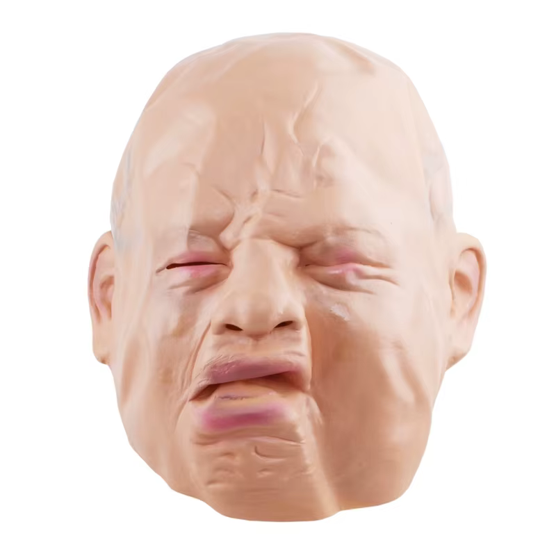 Masque Déchiré d'Horreur Sanglante d'Halloween, Crâne Double Couche en Latex, Accessoires de ixde Cosplay Effrayant, Décoration de ix