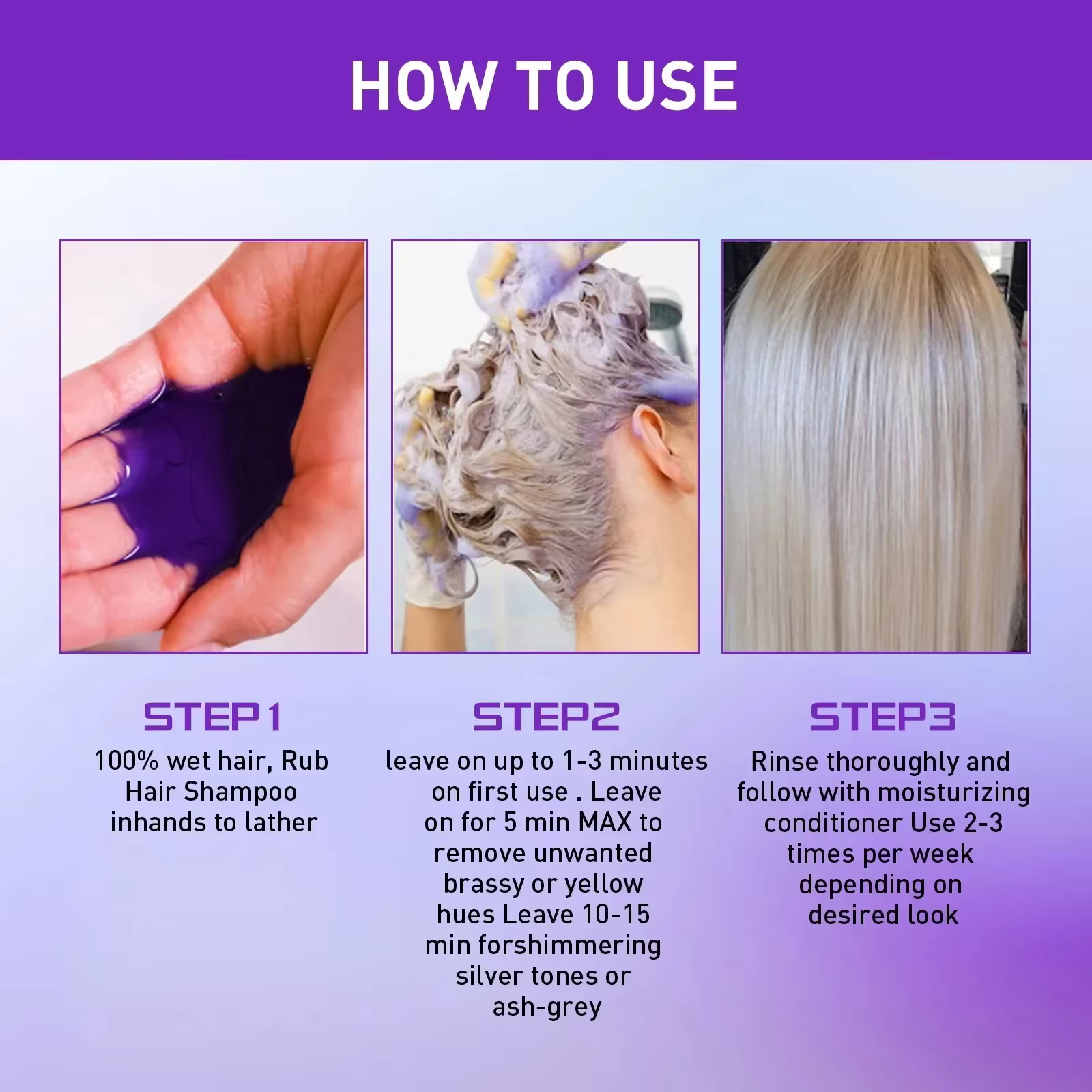Shampoing violet fixateur de couleur