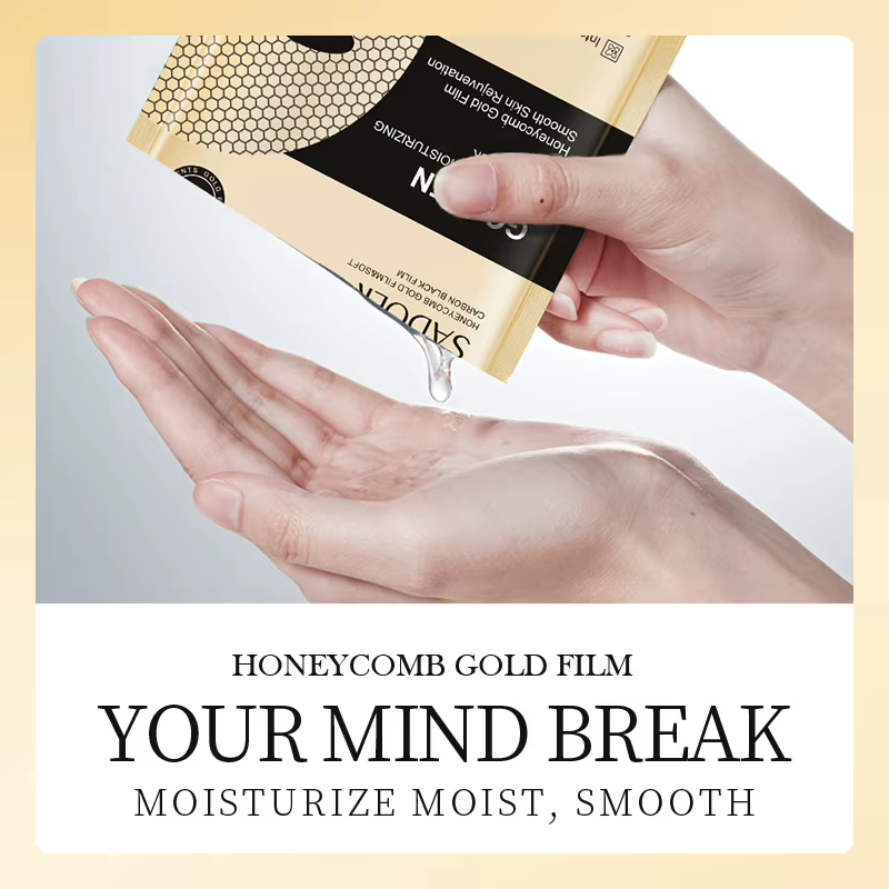 5 pièces SADOER 24K doré hydratant masques pour le visage soins de la peau raffermissant nourrissant lisse rajeunissement de la peau masque feuilles masque