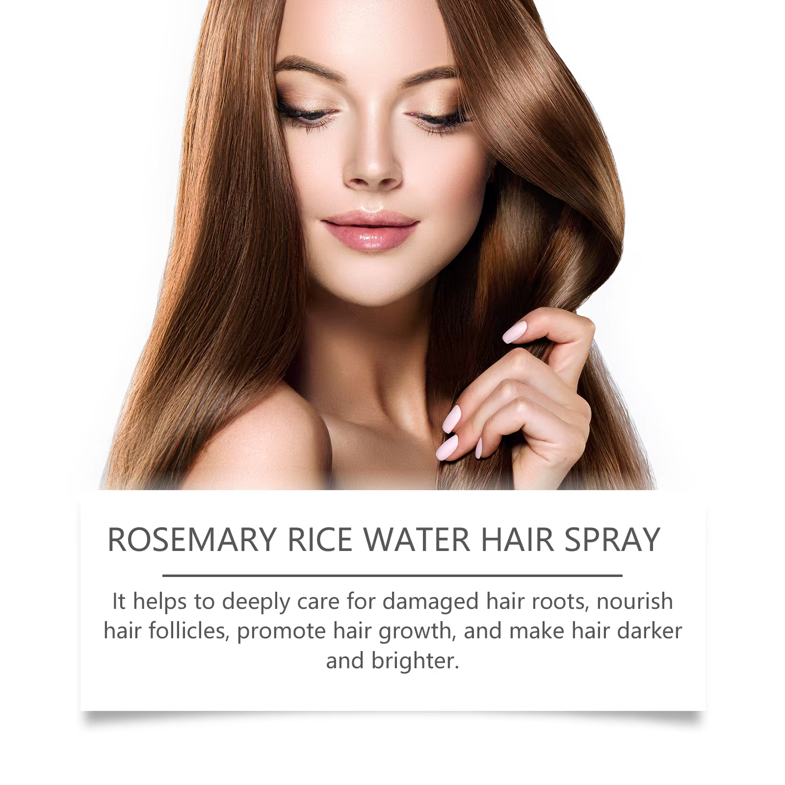 Spray à l'eau de riz et au romarin : nourrit en profondeur les cheveux secs et crépus