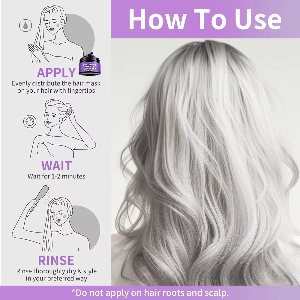 Masque capillaire violet à la kératine