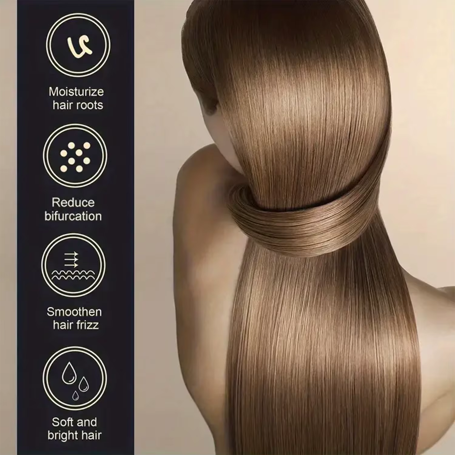 Après-shampooing sans rinçage à la kératine avec biotine et collagène – répare les cheveux endommagés pour une humidité