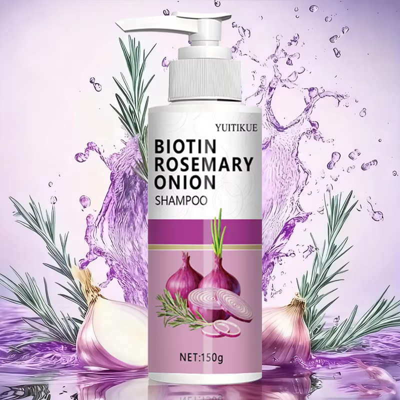 Shampoing à l'oignon au romarin et à la biotine