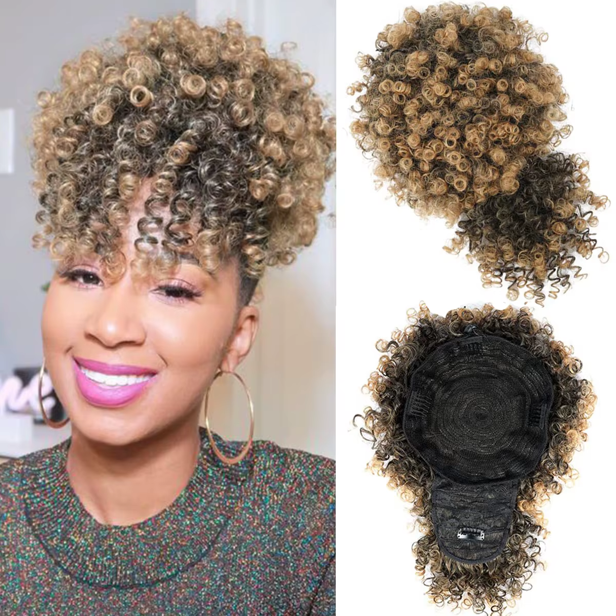 Afro Puff Kinky Curly Hair