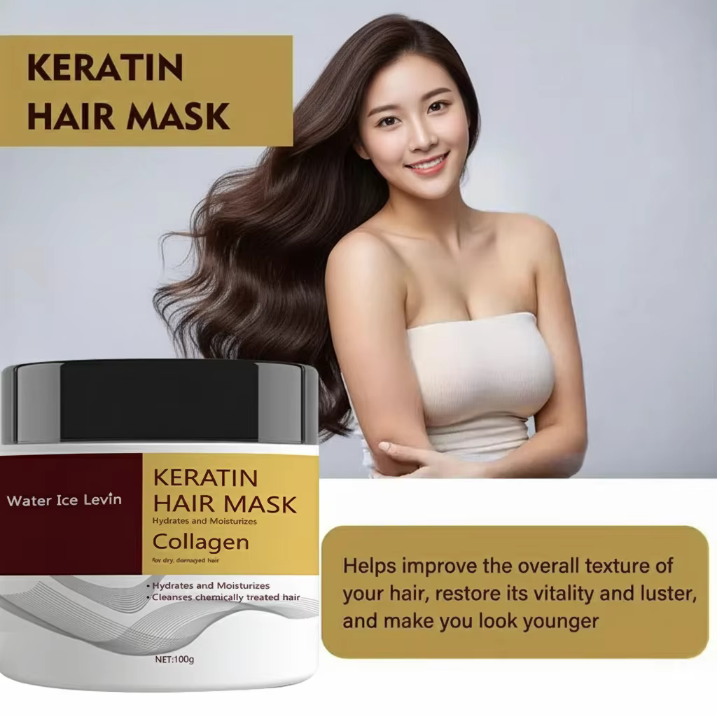 Masque capillaire à la kératine. Collagène
