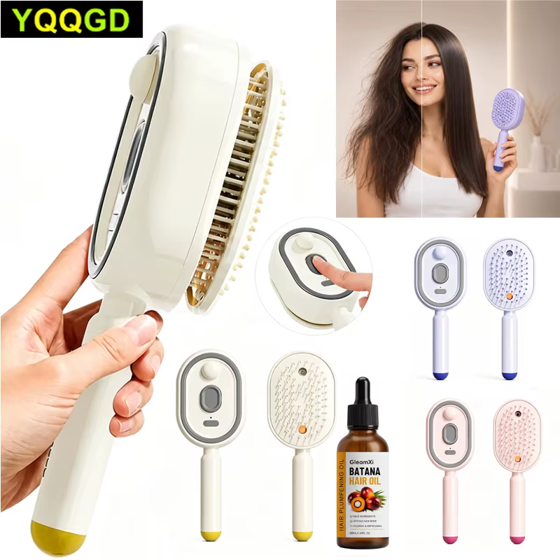 Brosse à cheveux électrique pulvérisatrice et massante