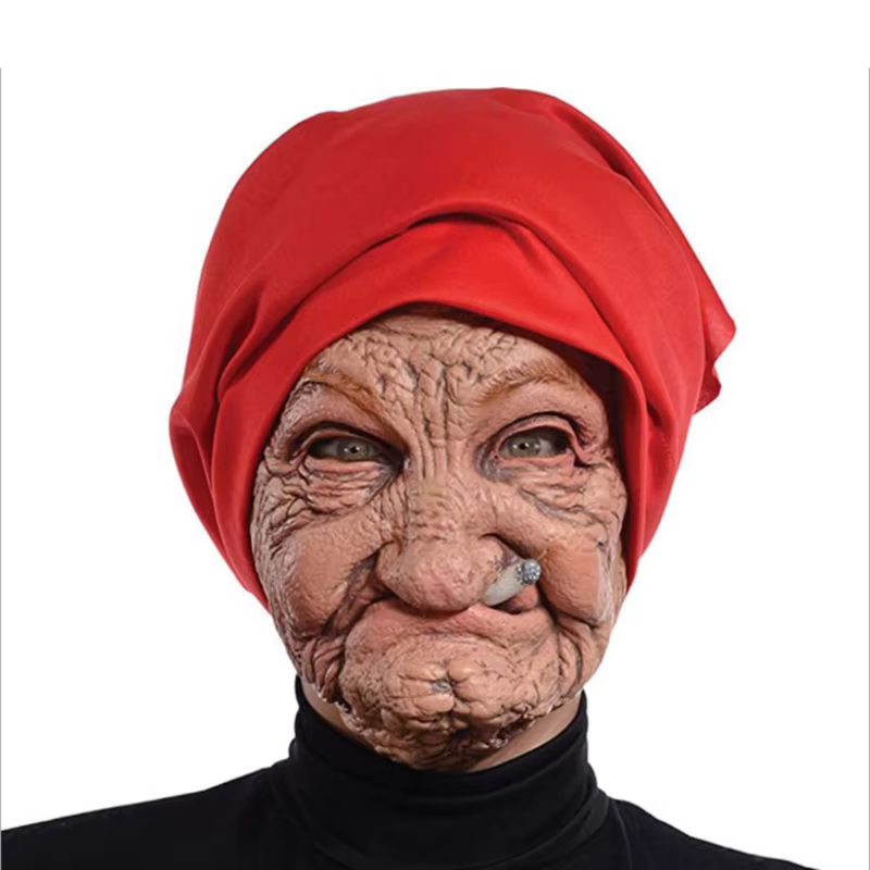 Masque Déchiré d'Horreur Sanglante d'Halloween, Crâne Double Couche en Latex, Accessoires de ixde Cosplay Effrayant, Décoration de ix