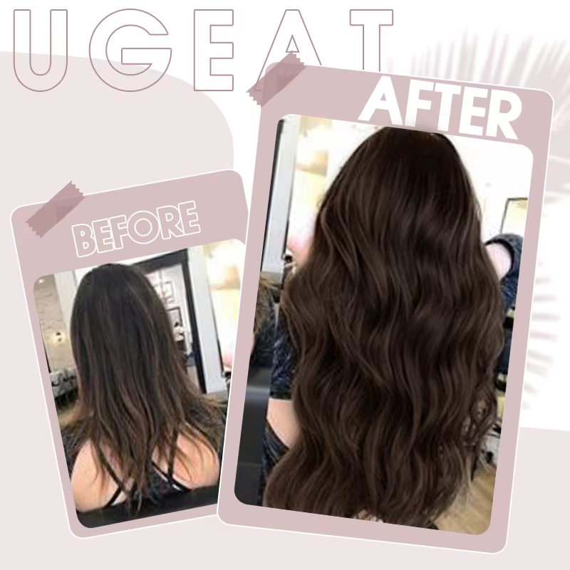 Ugeat Extensions de cheveux à pointe plate