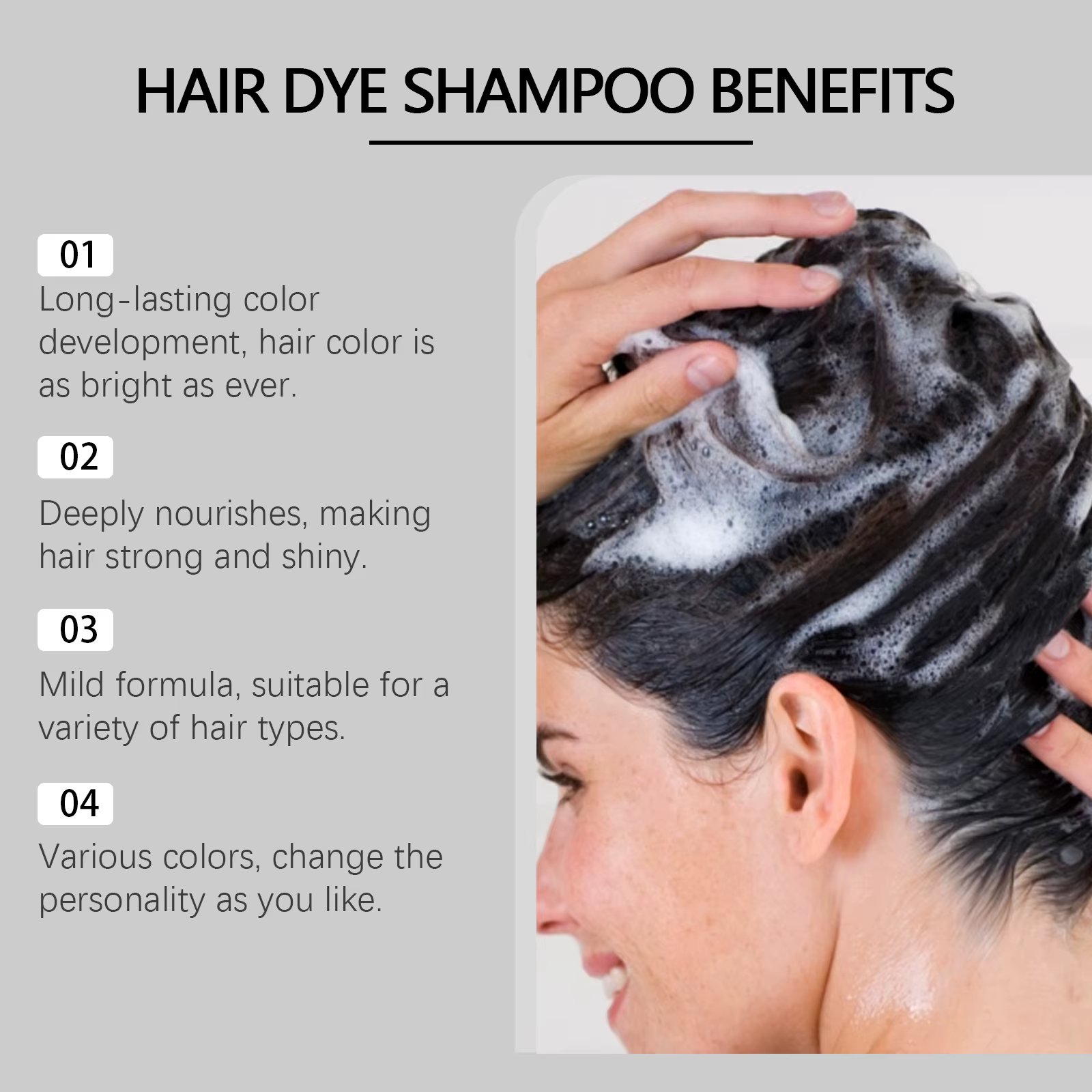 Shampooing colorant naturel pour cheveux