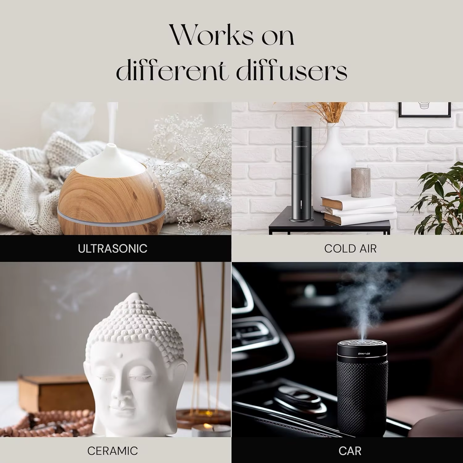 Huile Essentielle 100ml pour Diffuseur – Purificateur d'Air, Huiles d'Aromathérapie, Parfum de Luxe pour Bureau, Maison, Sommeil et Bain