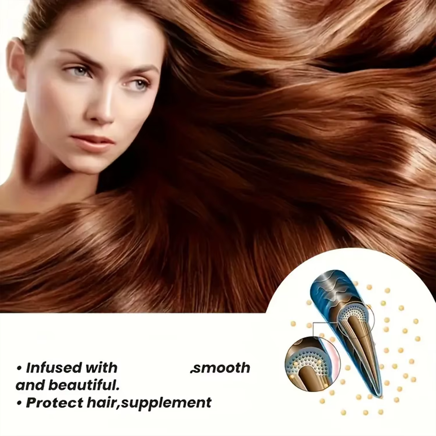 Réparateur Cheveux Abîmés Après-Shampoing Sans Rinçage 1+1 Pack 100g avec Biotine Collagène Acide Hyaluronique Vitamine C Kératine Hydratant Conditionnement Profond Pas Cher