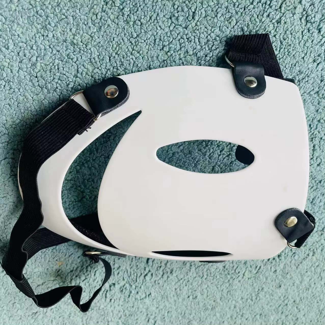 Masque Facial Complet en Plastique Blanc, Polaire, Accessoires de Cosplay d'Halloween, ixde Carnaval