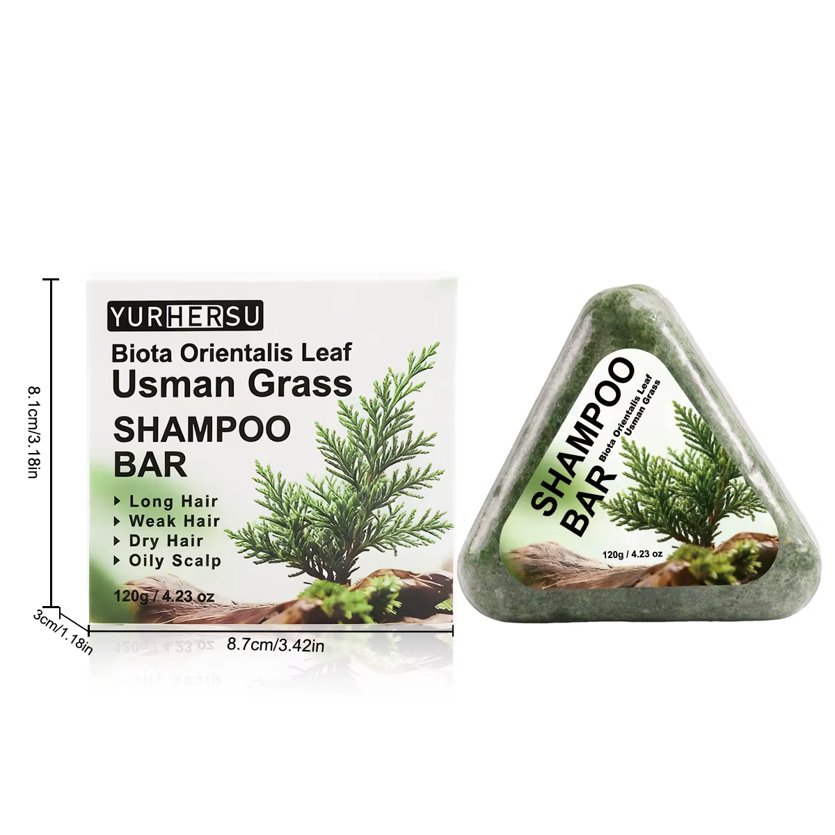 Usman Herbe Shampoo Bar pour la croissance des cheveux
