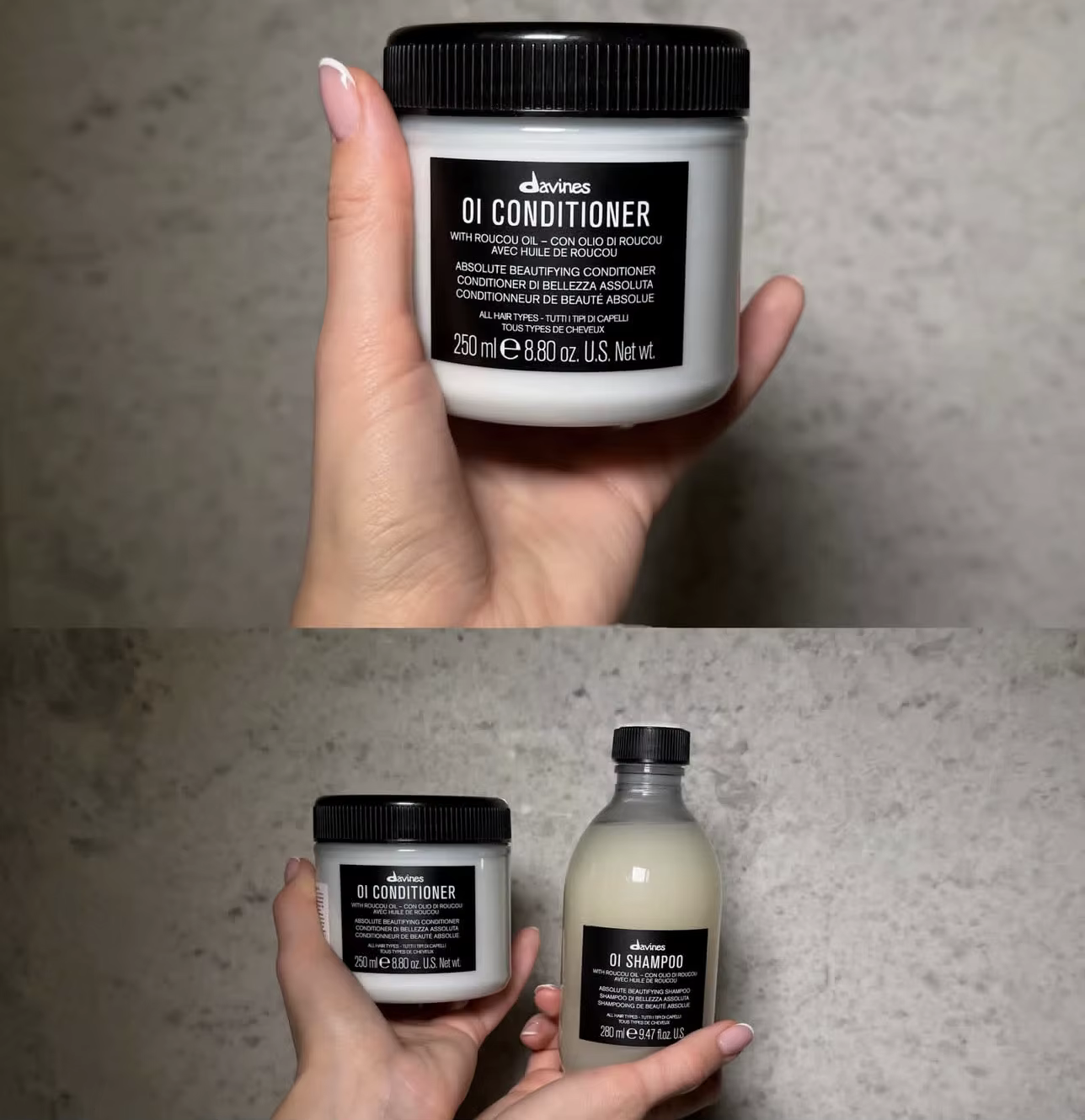 Davines OI Hair Shampoo Conditioner Series Set – Soin Capillaire Essentiel : Huile de Roucou OI Nourrissante