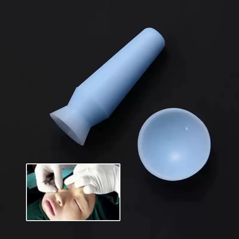 【Protège-œil en silicone souple avec absorbeur pour instruments de blepharoplastie et chirurgie ophtalmique】