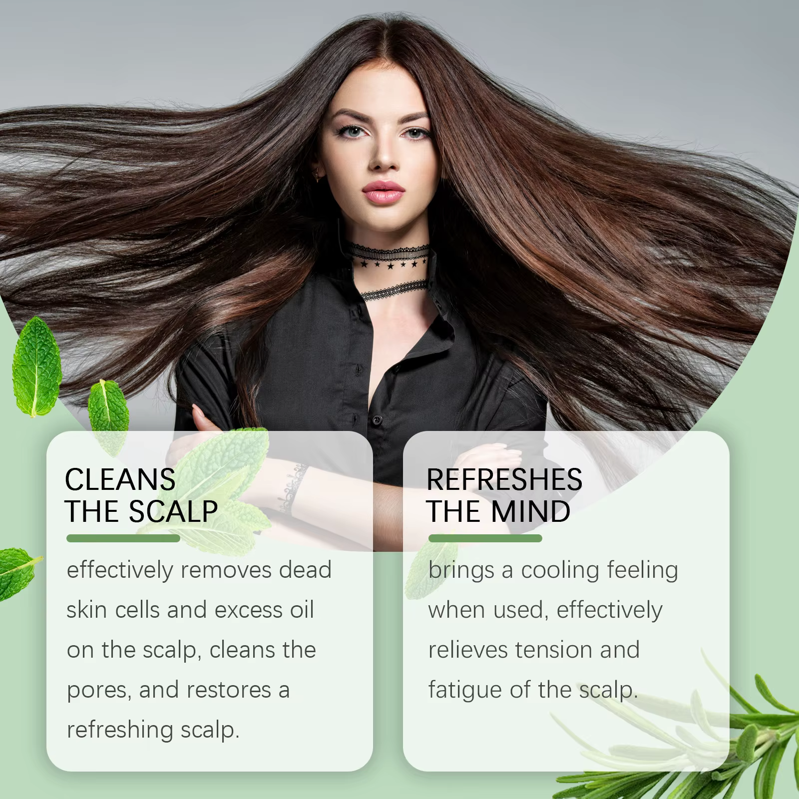 Shampoing exfoliant au romarin/gingembre pour le cuir chevelu