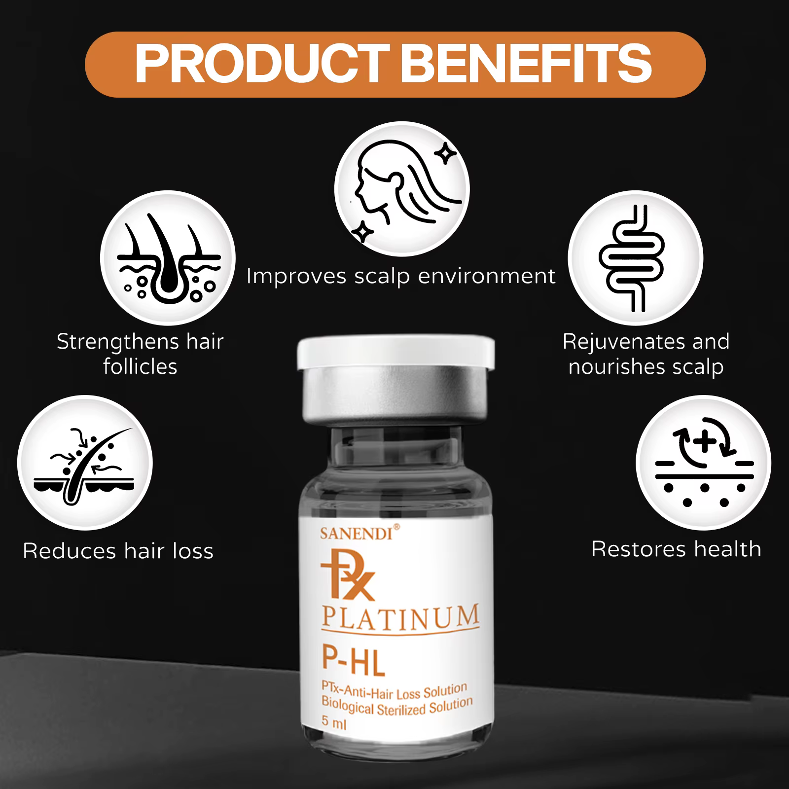 Sanendi coréen sérum de croissance des cheveux P-HL Ptx Peptide Essence Dr.Pen Booster Solution Anti-perte