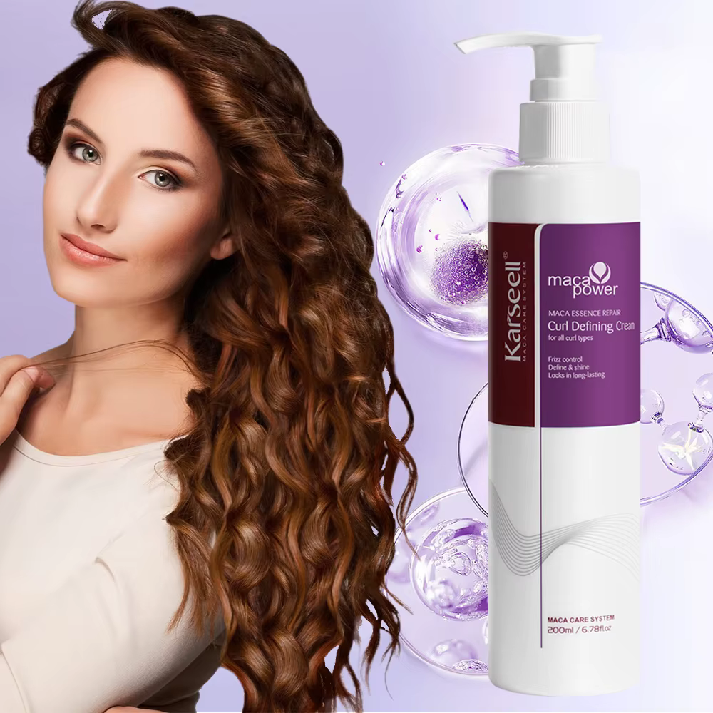 Original Karseell Volume shampooing et revitalisant huile d'argan hydratant lisse laisser dans la crème Curl définition
