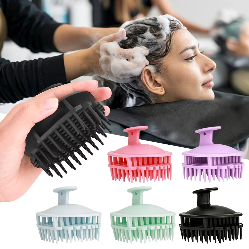 Peigne de massage pour cheveux en silicone