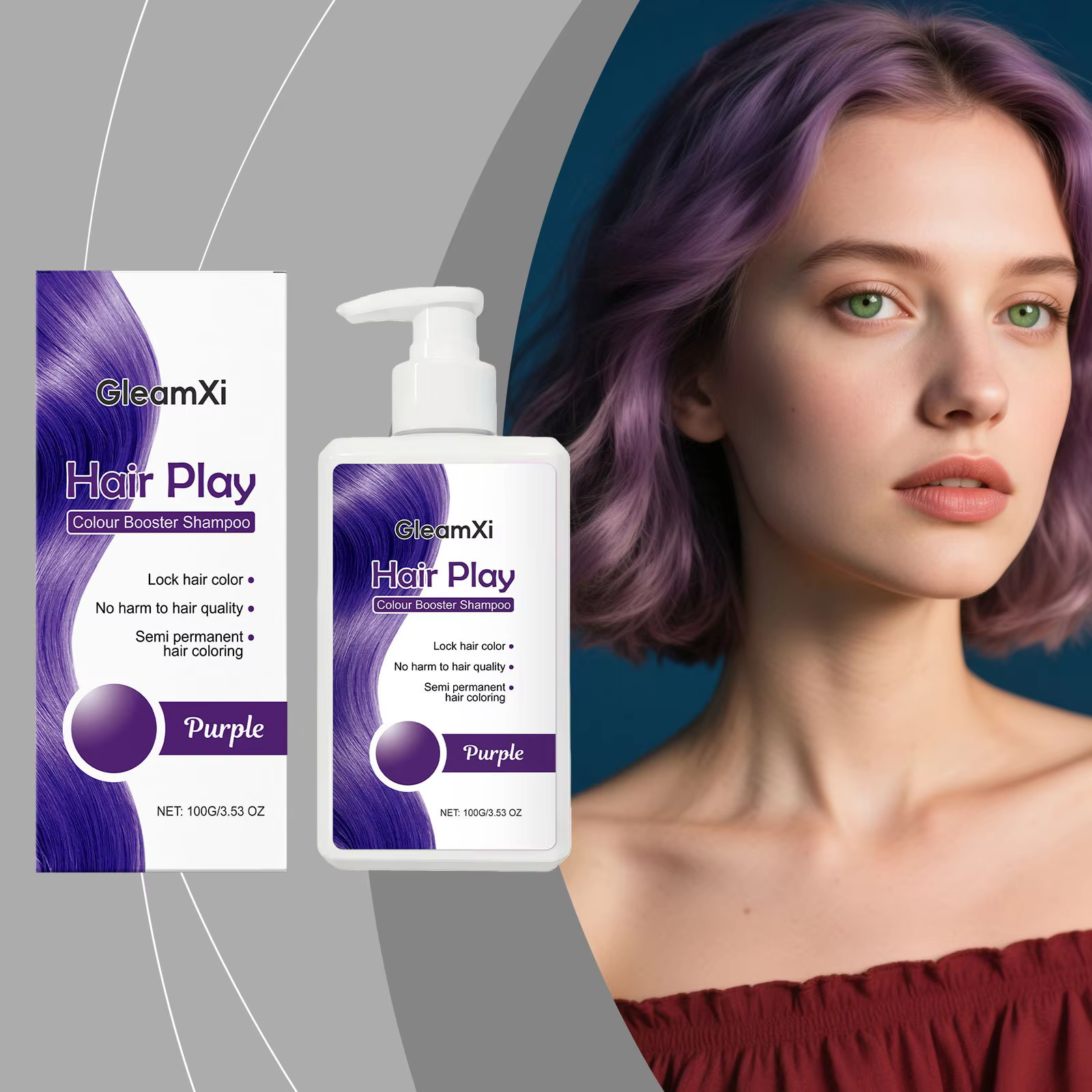 Shampoing colorant pour cheveux, améliore la Protection de la teinture des cheveux, estompe jaune après l'eau, fixation Non irritante