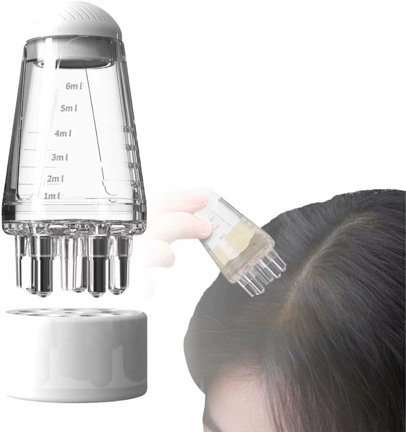 Applicateur d'huile capillaire – Peigne de massage du cuir chevelu pour soins et relaxation des cheveux