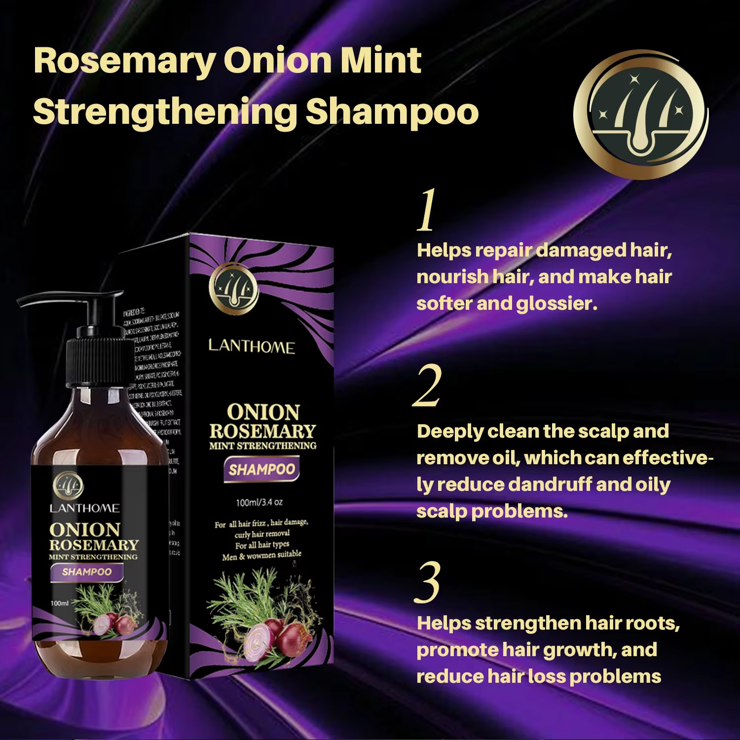 Shampoing cheveux pour une croissance rapide