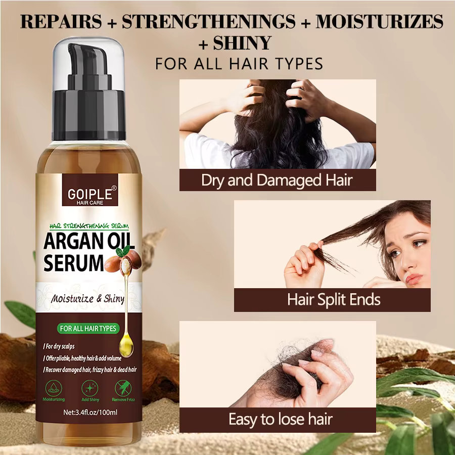 Sérum à l'huile d'argan pour cheveux abîmés