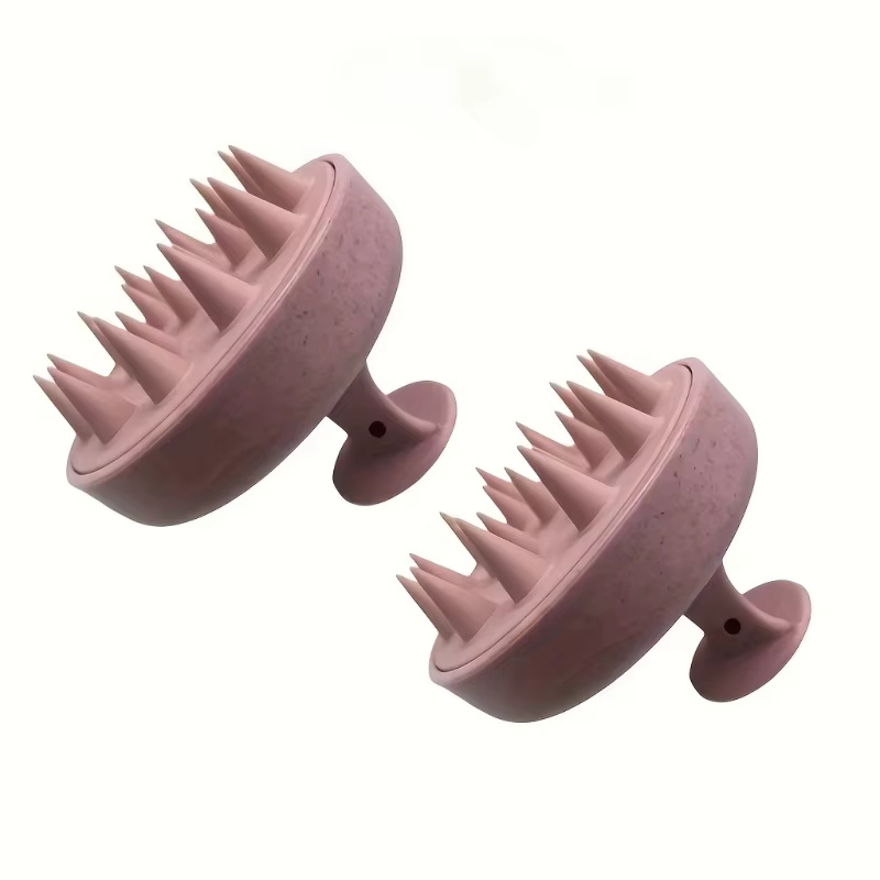 Brosse de massage en silicone pour le cuir chevelu