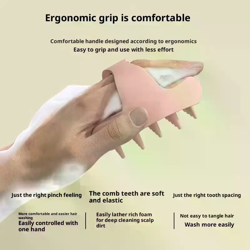 Brosse à shampoing, peigne de Massage du cuir chevelu avec poignée