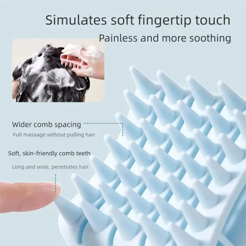 Peigne à shampoing en Silicone