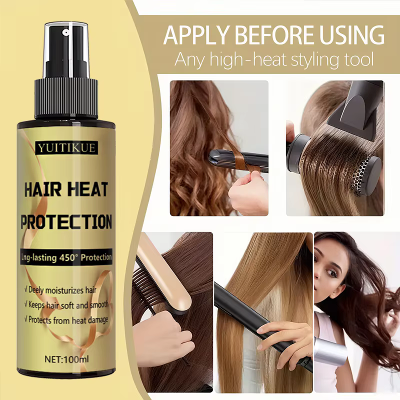 Spray de protection contre la chaleur des cheveux