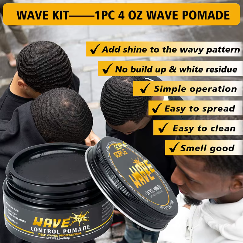Kit de shampoing de lavage Wave Pomade 360 pour hommes