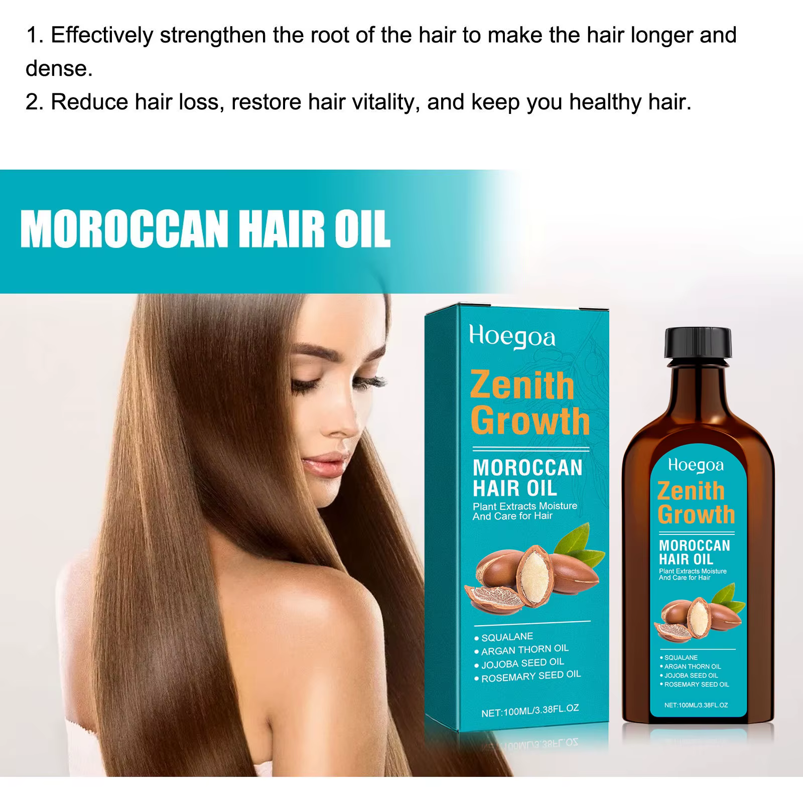 Huile essentielle marocaine anti-chute de cheveux