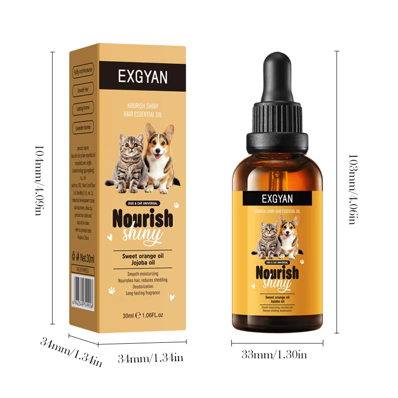 Huiles essentielles de soins capillaires nourrissantes et éclaircissantes pour chiens et chats, parfum lisse et durable, désodorisant