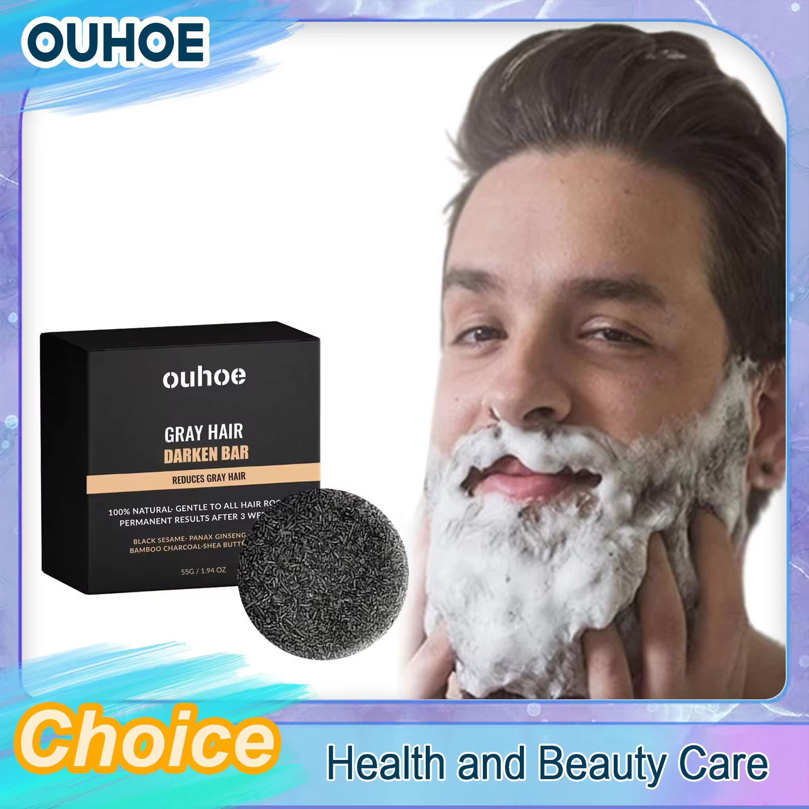 Savon assombrissant pour cheveux