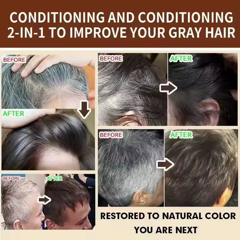 Shampoing de traitement des cheveux gris et blanc