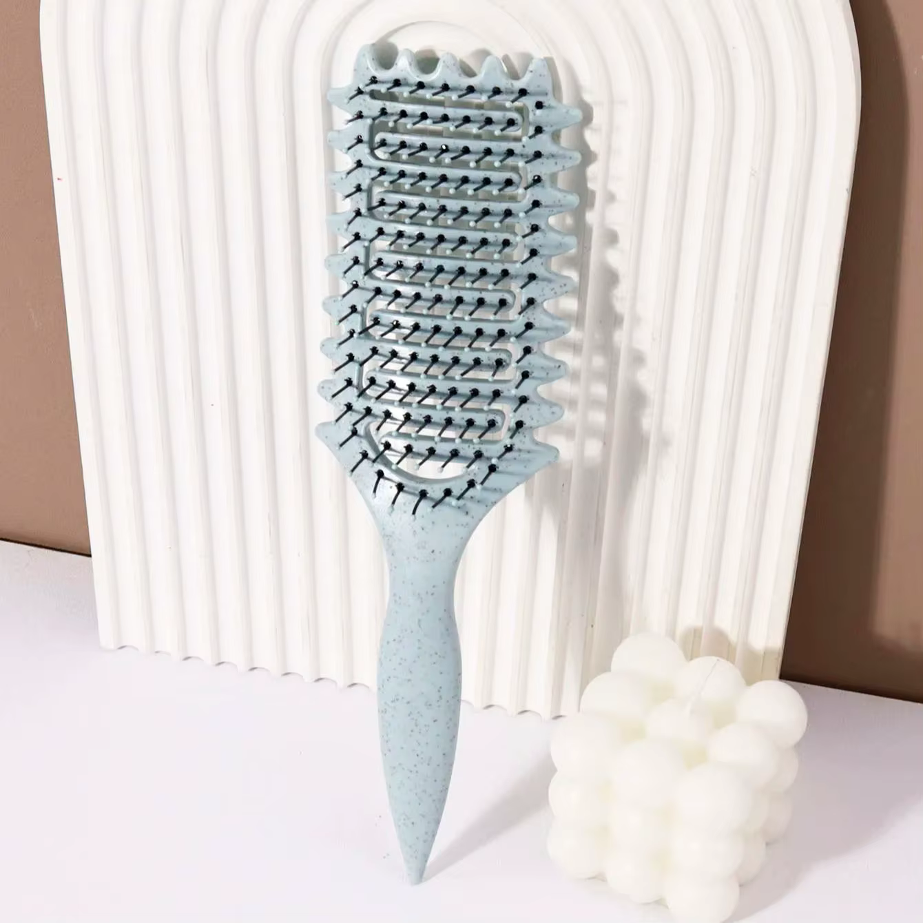 Brosse coiffante pour boucles - Peigne de massage creux