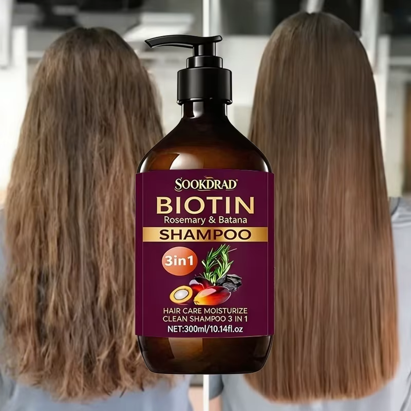 Shampoo 3-en-1 à la biotine avec romarin et batana