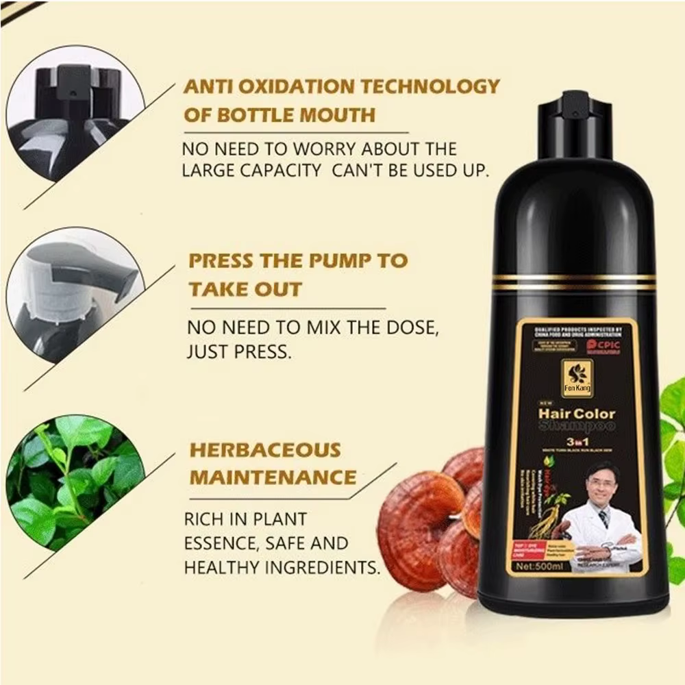 Shampoing noir pour lavage des cheveux