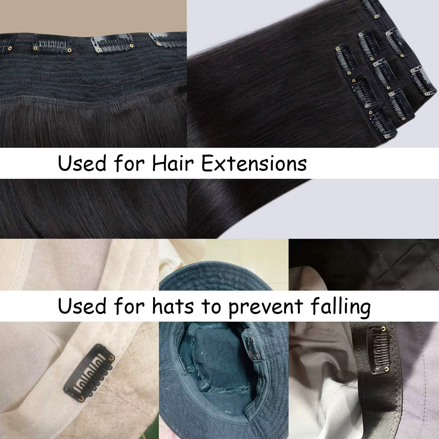 20 pièces pince dans l'extension de cheveux perruque Clips
