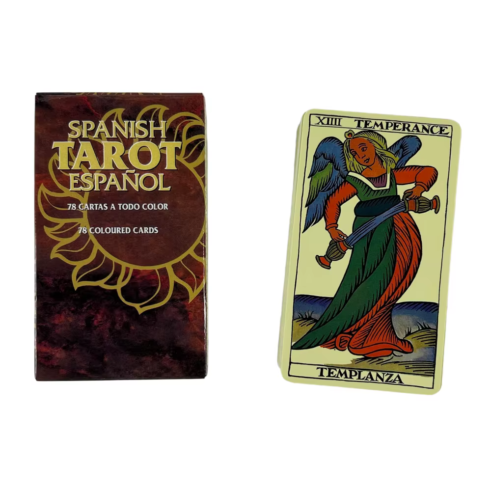 Española Tarot de Marseille The Star Oracle Deck, jeu de cartes espagnol, guidance divine, jeu de société familial