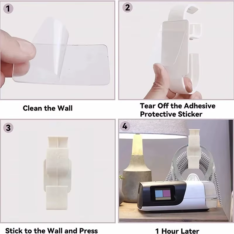 Support de tuyau CPAP avec fonction anti-déconnexion, crochet de masque CPAP et support de tube, organisateur de tuyau CPAP pour éviter les enchevêtrements du tuyau pour mieux dormir