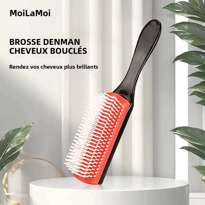 Brosse à cheveux démêlante à 9 rangées