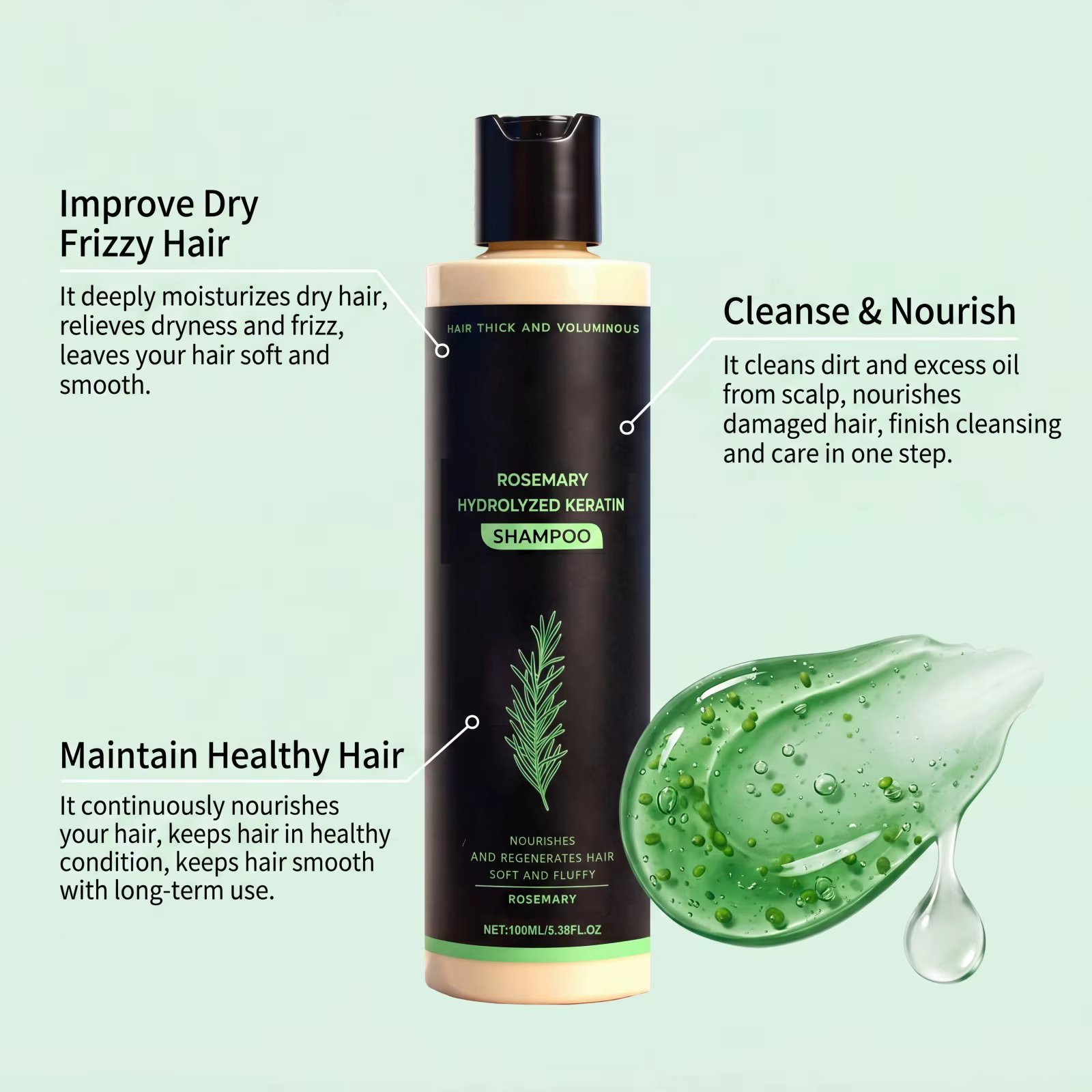 Shampoo 2-en-1 à la romarin