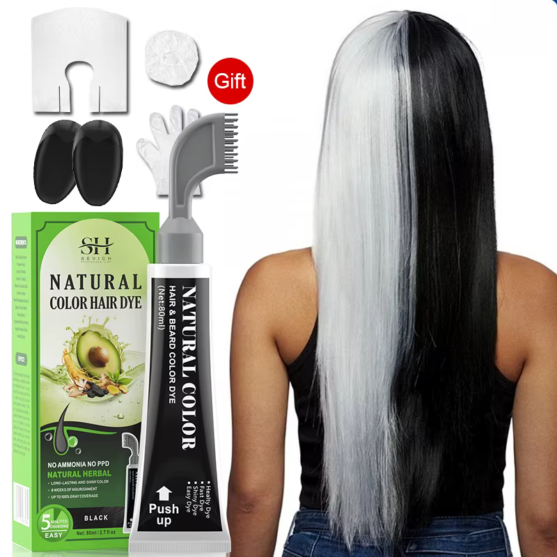 Shampoing Fast Hair Dye à l'avocat avec peigne