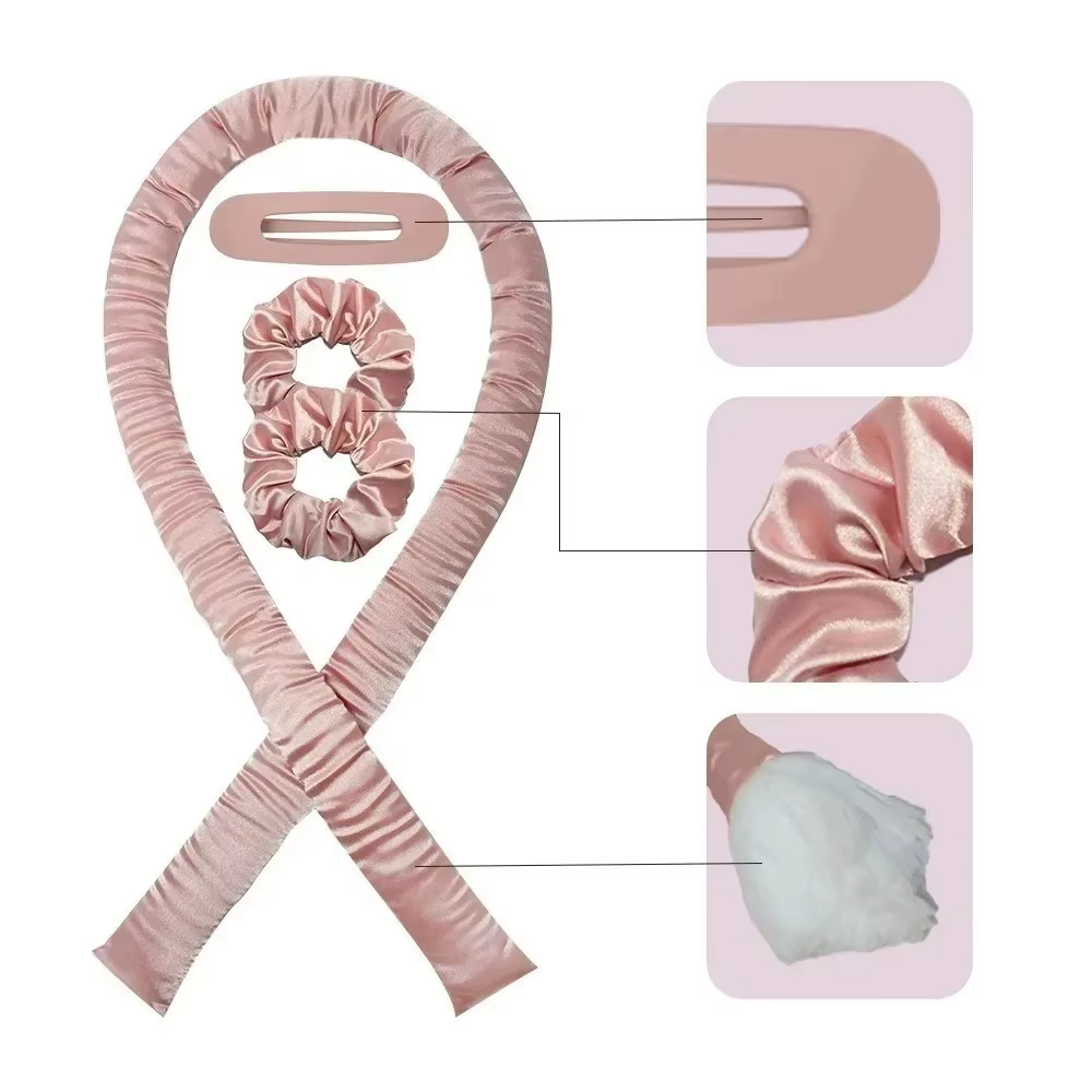 Bigoudi sans chaleur, sommeil en Satin doux