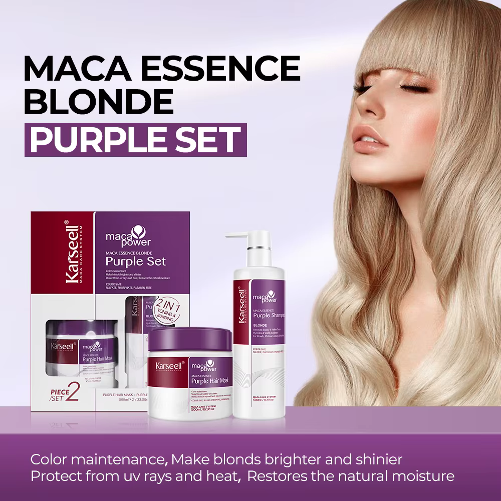 Karseell masque pour cheveux violets shampoing violet professionnel neutralise les tons jaunes en laiton